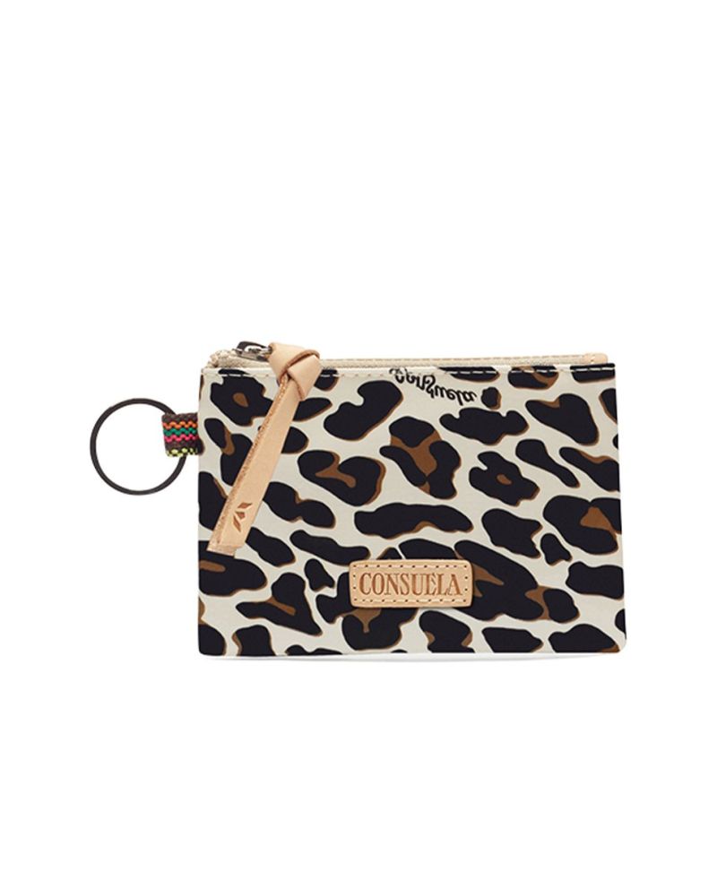 NWT Brand New Consuela Mona Teeny Pouch Brown Leopard Women Bag Retired Design Rare store Find