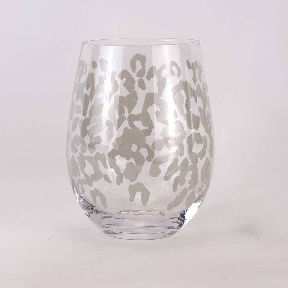 The Royal Standard TRS 137322021 Leopard Wine Glass Clear 16oz