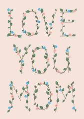 Design Design DD 100-80360 Love You Mom Greenery Card - Mothers Day-Mom