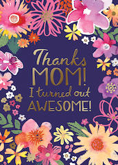 Design Design DD 100-80602 Floral Wreath Awesome Mom Card - MtrDay-Mom
