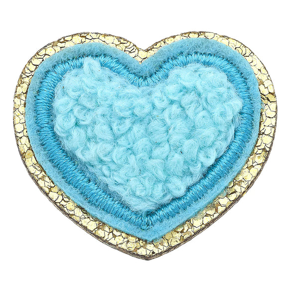 Canvas Jewelry CJ 23835P Stuck on You Small Chenille Glitter Heart Patch