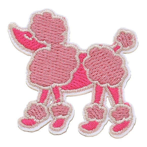 Canvas Jewelry CJ 23841P-PK Stuck on You Small Poodle Patch in Pink & Fuchsia