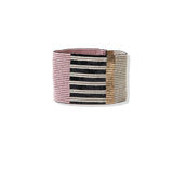 Ink + Alloy IA LXBR Brooklyn Color Block & Stripe Beaded Stretch Bracelet - Blush 1.5"