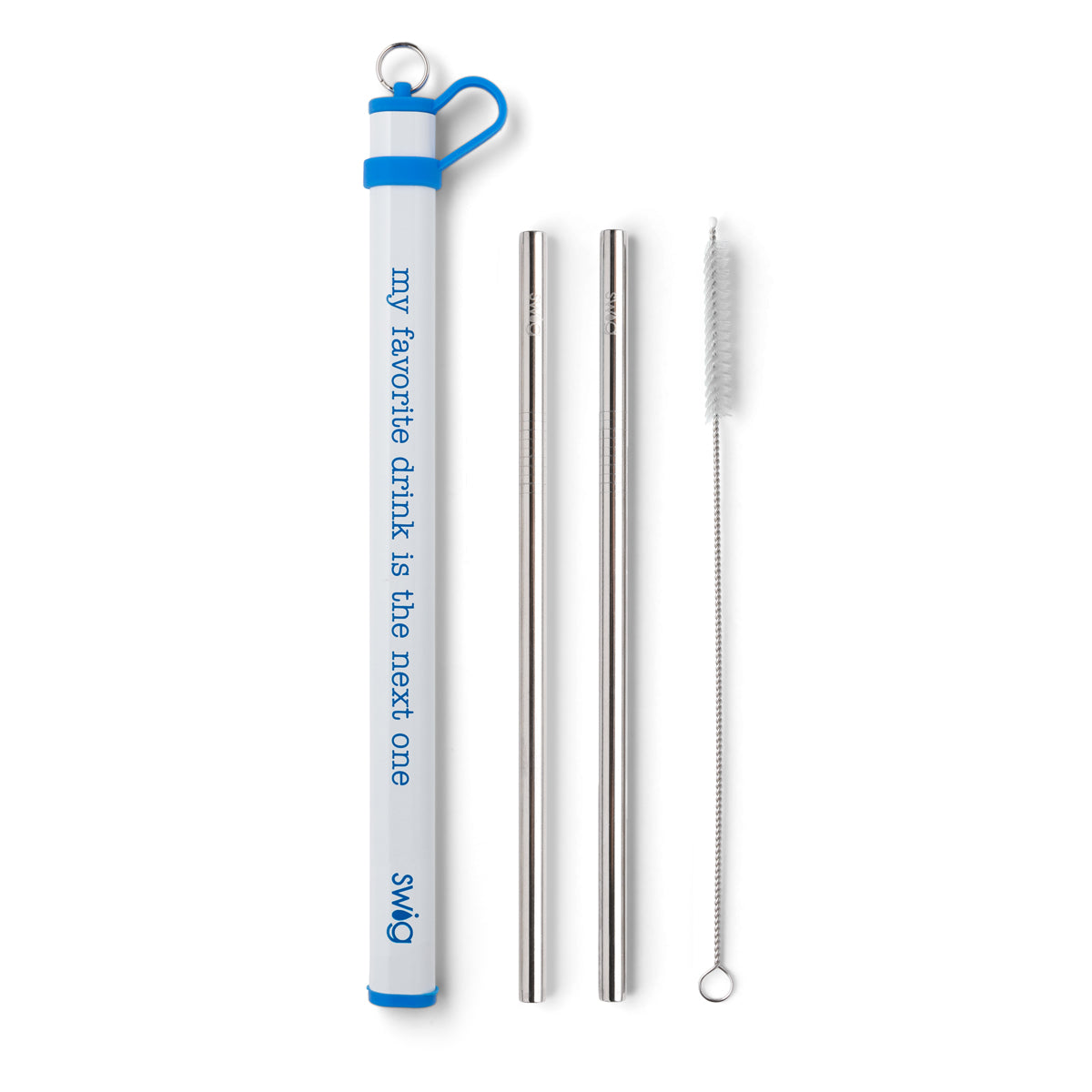 Swig Life SL S199-SST-WH Swig Long Stainless Steel Straw Set