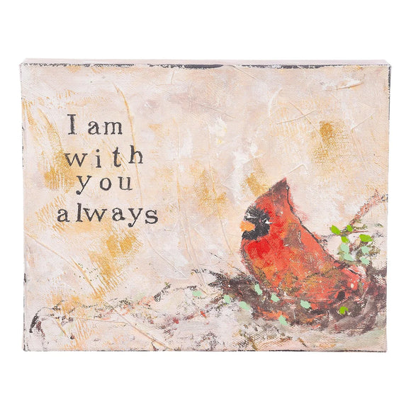 Glory Haus GH 10150405 Red Bird I Am With You Always Canvas