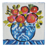 Glory Haus GH 10163714 Pot of Poppies Blue & White Canvas