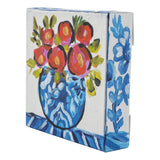 Glory Haus GH 10163714 Pot of Poppies Blue & White Canvas