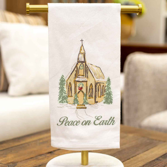 The Royal Standard TRS 108723087 Peace On Earth Hand Towel White/Multi