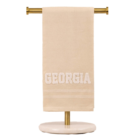 The Royal Standard TRS 108723114 Georgia Embroidery Hand Towel Oat/Soft White 20 x 28