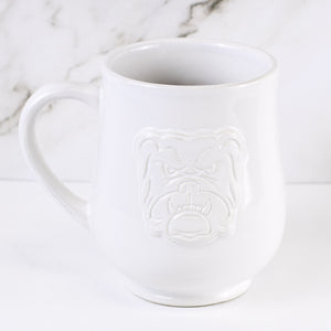 The Royal Standard TRS 136523103 Bulldog Embossed Coffee Mug White 18 oz