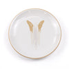 The Royal Standard TRS 136524032 ANGEL TRINKET DISH WHITE/ALMOND/GRAY 4 x 4