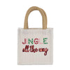 The Royal Standard TRS 141724055 "Jingle All The Way" Petite Gift Tote White/Green/Red 7 x 7 x 5