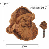 India Handicrafts IH 75430 Santa Wood Tray W/Spreader