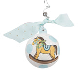 Glory Haus GH 20133402 Blue Baby's 1st Rocking Horse Ornament
