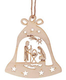 Dicksons Gifts DG CHO-218x Wood Bell Christmas Ornament with Nativity - 2 Styles