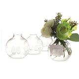 Two's Company TC 2240 Set of 4 "Be Seated" Bud Vase/Place Card Holder - Hand-Blown Glass