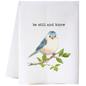 SOUTHERN SISTERS HOME SSH 23FSTBSAKB BE STILL AND KNOW BIRD TEA TOWEL