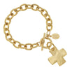 Susan Shaw 26 2510CG Cross Toggle Bracelet
