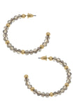 CANVAS JEWELRY CJ 25504E GABBI GLASS BEADED HOOP EARRINGS