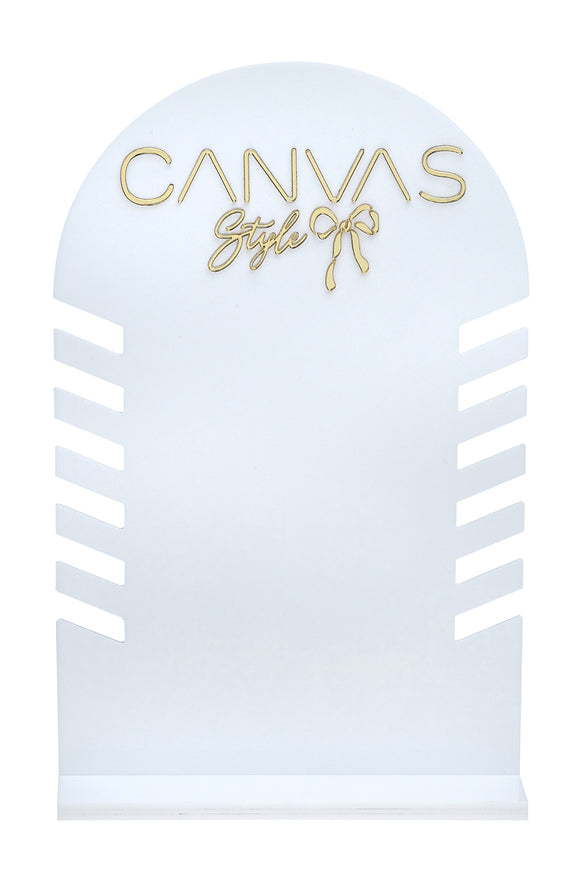 Canvas Jewelry CJ 25597 Canvas Style 1 Sided Necklace Display in White