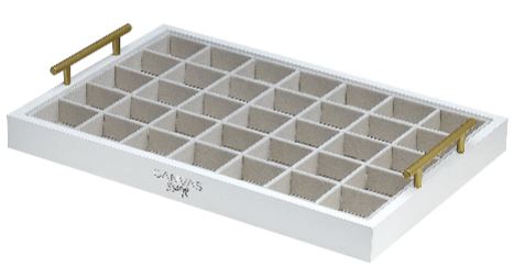 Canvas Jewelry CJ 25613 Charmed x Canvas Style Slotted Charm Tray in White