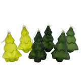 Wing Tai Trading WTT 25GXS217x Green Glass Tree Ornaments - 3 Colors