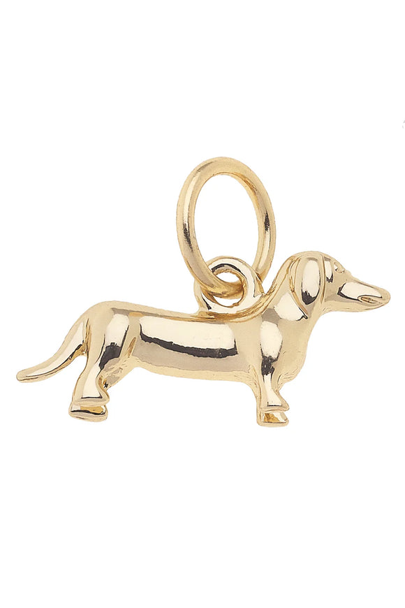 Canvas Jewelry CJ 26226CH-GD Dachshund Dog Charm in Shiny Gold