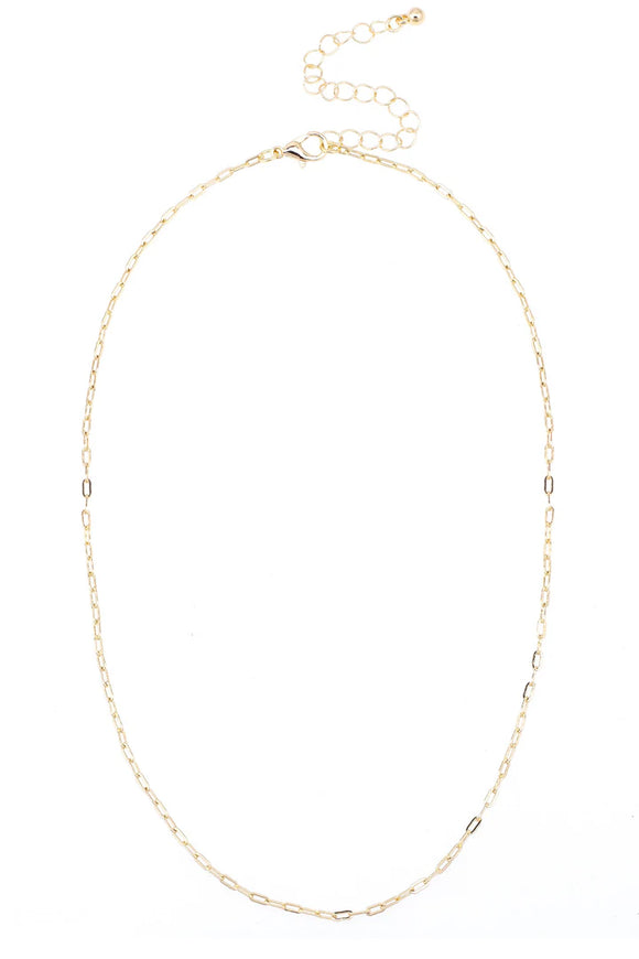 Canvas Jewelry CJ 26357N-GD Natalia Micro Paperclip Chain Charm Necklace Base