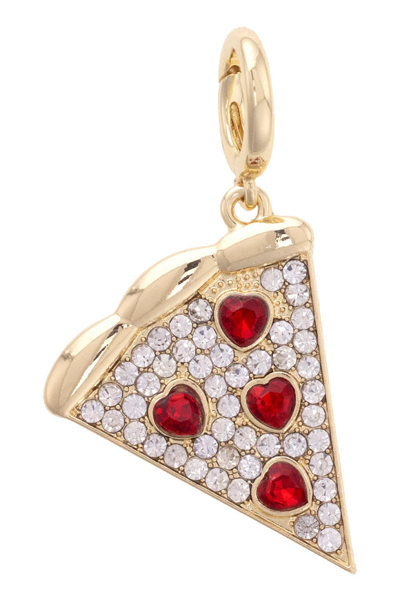 Canvas Jewelry CJ 26623PC-MU Pave Pizza Pendant Charm in Multi