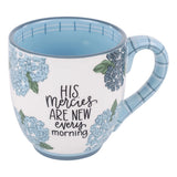 Glory Haus 26 27183421 Mercies Are New Hydrangea Mug