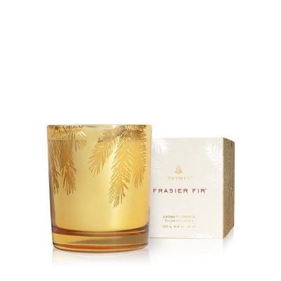 Thymes TY 12480-04Frasier Fir 6.5oz Gilded Gold Poured Candle