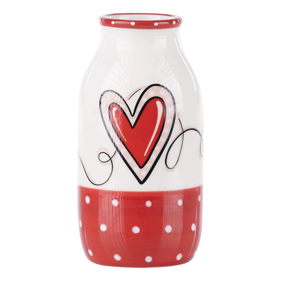 Glory Haus GH 28133423 Red Heart Love Vase