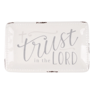 Glory Haus GH 28153421 CROSS TRUST IN THE LORD TRINKET TRAY
