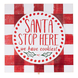 Glory Haus GH 33140501 Santa Stop Here Topper