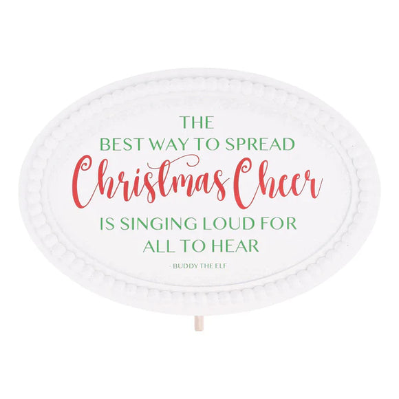 GLORY HAUS GH 33160524 CHRISTMAS CHEER WELCOME TOPPER