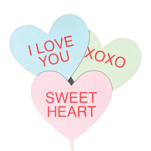 Glory Haus GH 33160527 I LOVE YOU CONVERSATION HEART TOPPER