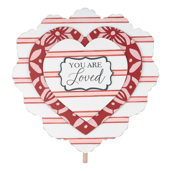 GLORY HAUS GH 33160534 STRIPED HEART TOPPER