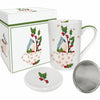 Paperproducts Design 26 41xx Holiday Party Gift-Boxed Tea Mug with Lid & Strainer - 6 Styles