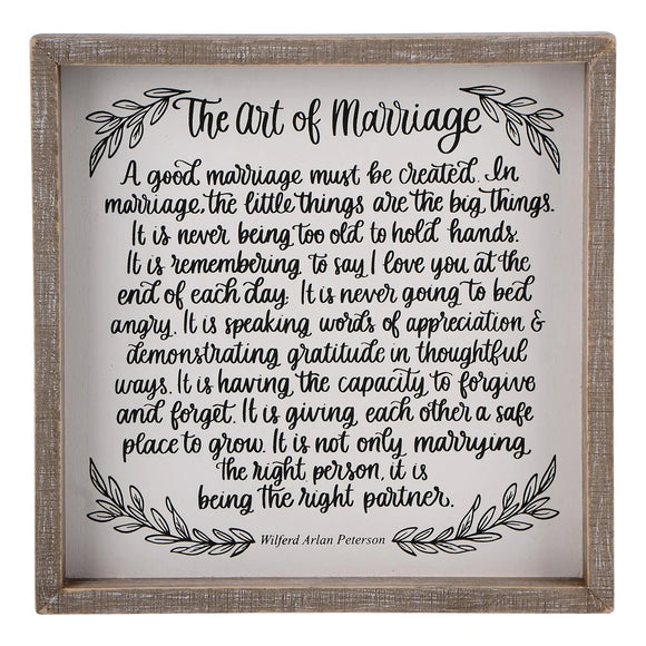Glory Haus GH 35153403 Art of Marriage Framed Board Small