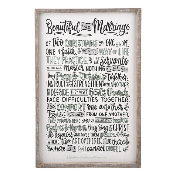Glory Haus GH 35153404 Beautiful The Marriage Framed Board