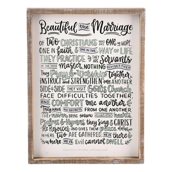 Glory Haus GH 35153410 Beautiful The Marriage Framed Board Small