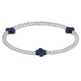 eNewton Design 26 BSC3SSxx Signature Cross 3mm Sterling Bracelet - 2 Styles
