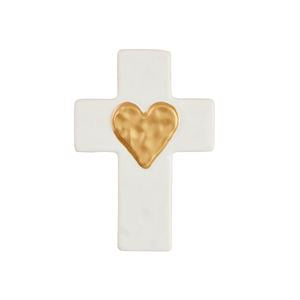 Mud Pie MP 40030432x Ceramic And Gold Cross