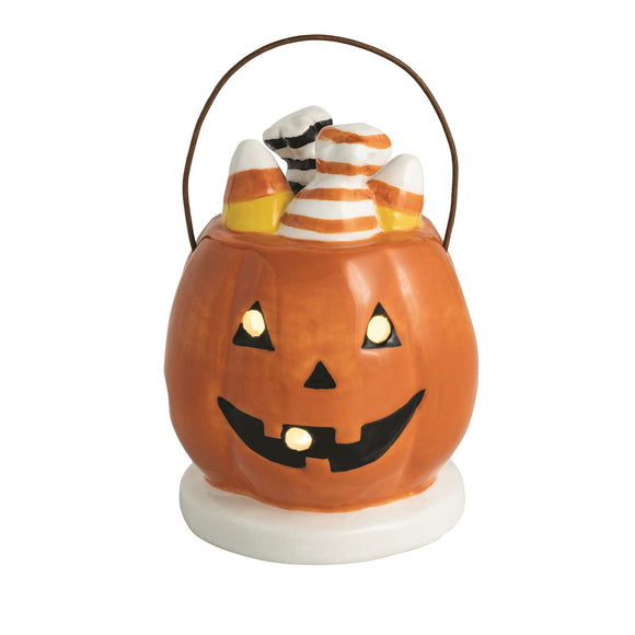 Mud Pie MP 40030474 Pumpkin Basket Light Up Sitter