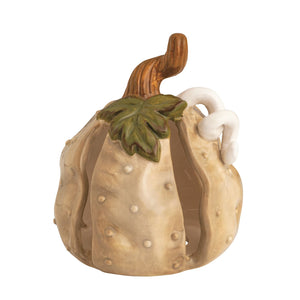 Stoneware Pumpkin Light-Up Sitter - Thumbnail 4
