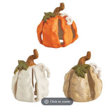 Mud Pie MP 40030494x Stoneware Pumpkin Light-Up Sitter - 3 Styles