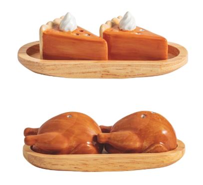 Mud Pie MP 40250196x Thanksgiving Salt & Pepper Set - 2 Styles