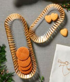 Mud Pie MP 40700695x Gold Edge Ruffle Tray - 2 Sizes