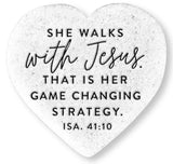 Dicksons Gifts 26 407xx Scripture Heart Cast Stone 2.25in - 16 Styles