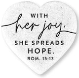 Dicksons Gifts 26 407xx Scripture Heart Cast Stone 2.25in - 16 Styles